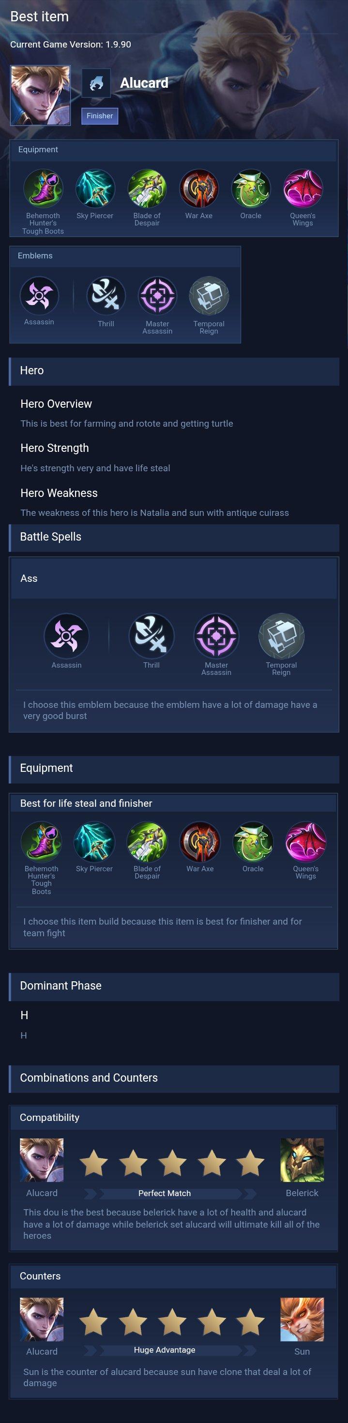 Best item