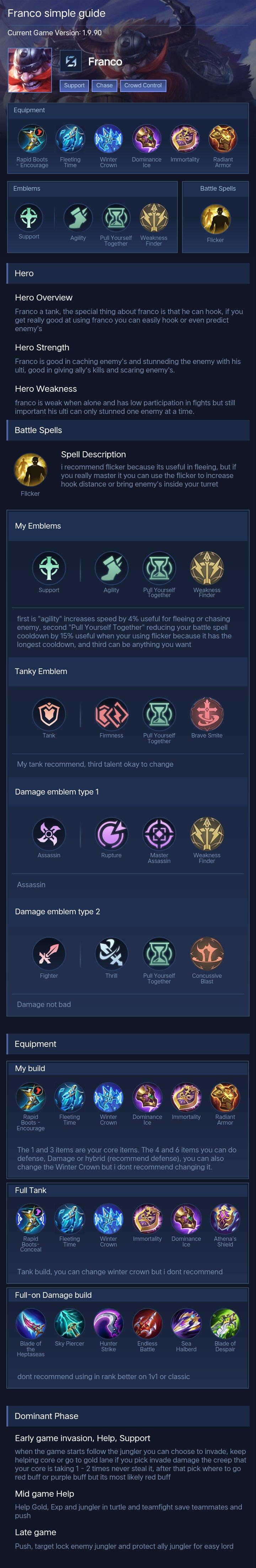 Franco simple guide