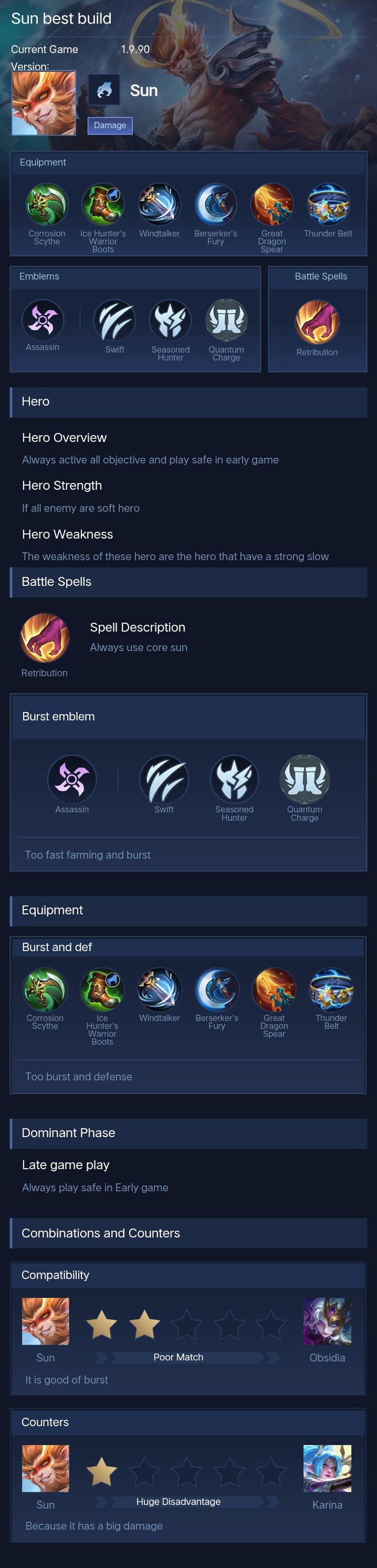 Sun best build