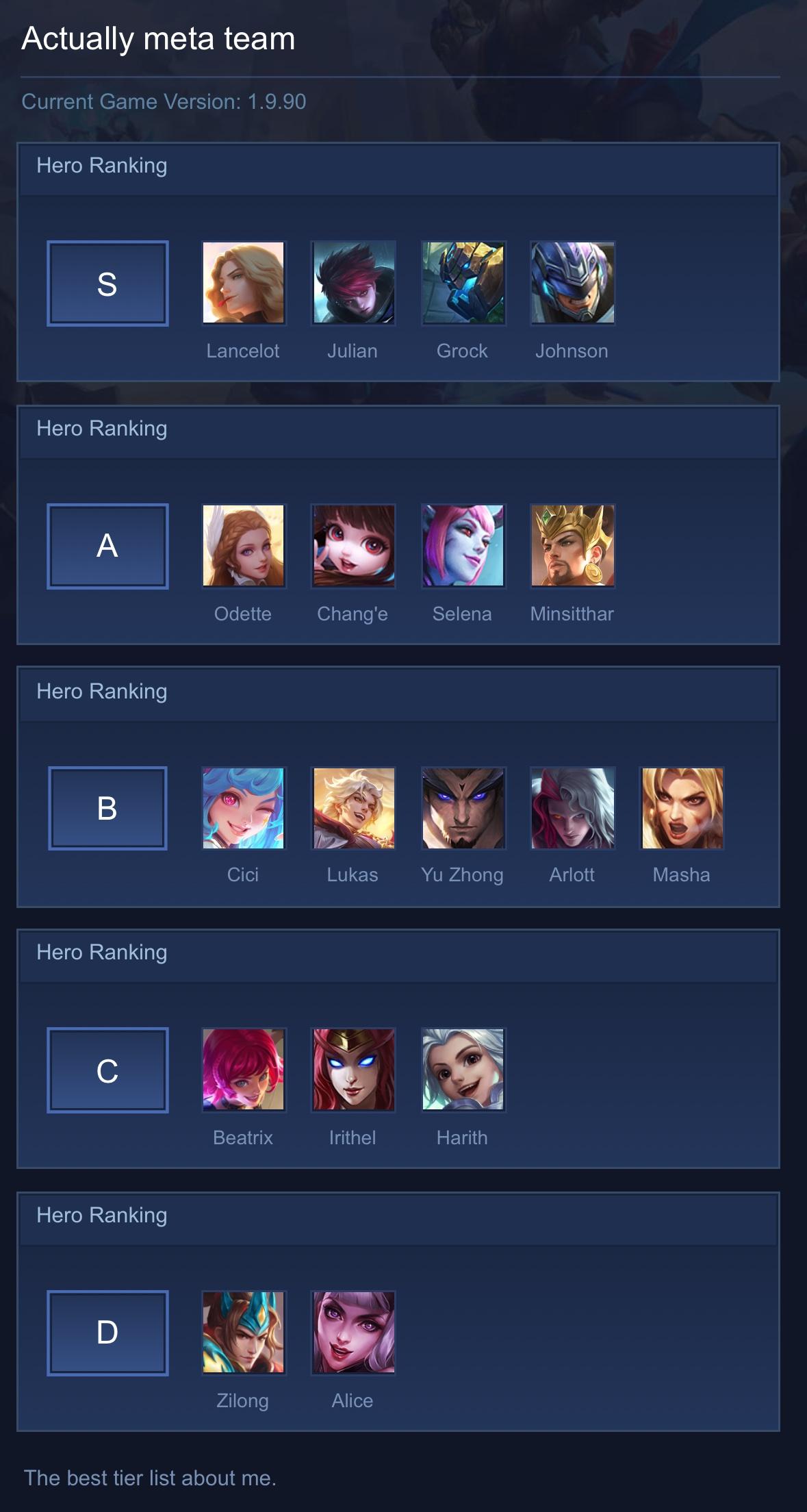 Actually meta team