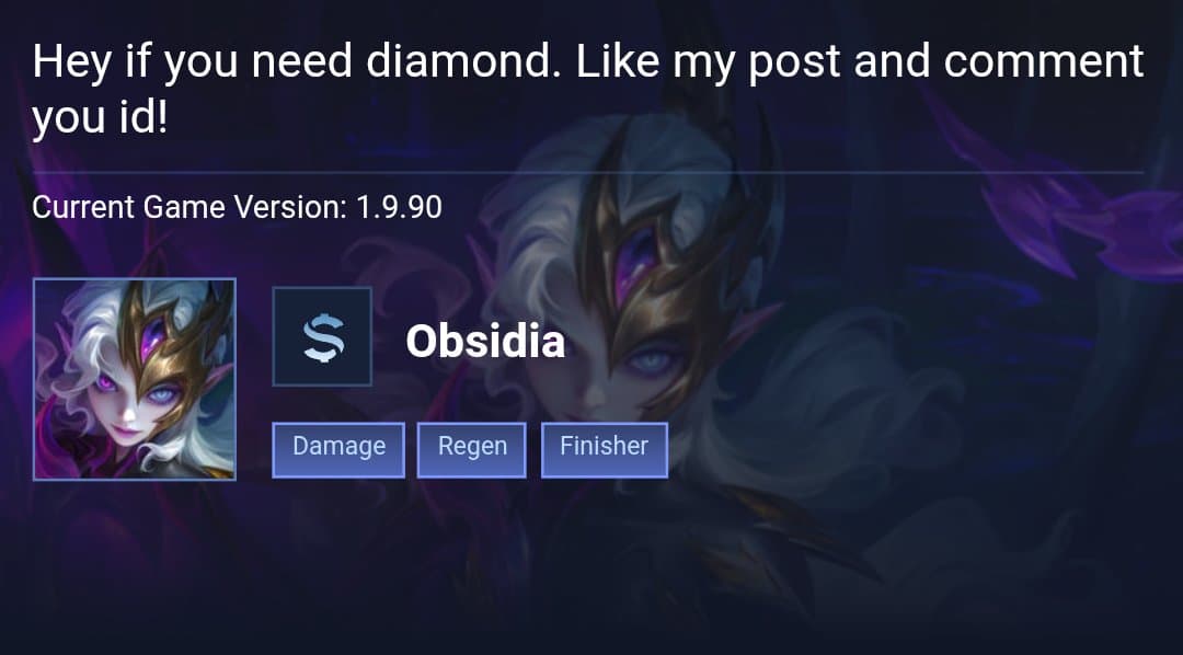 Hey if you need diamond. Like my post and comment you id!