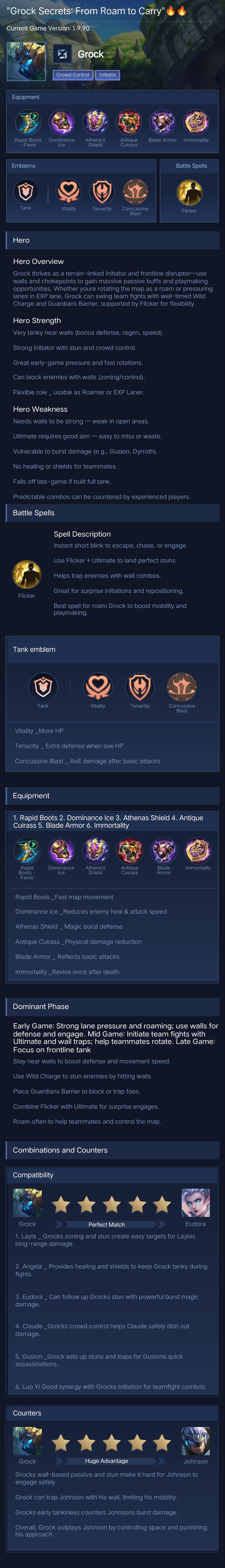 "Grock Secrets: From Roam to Carry"🔥🔥