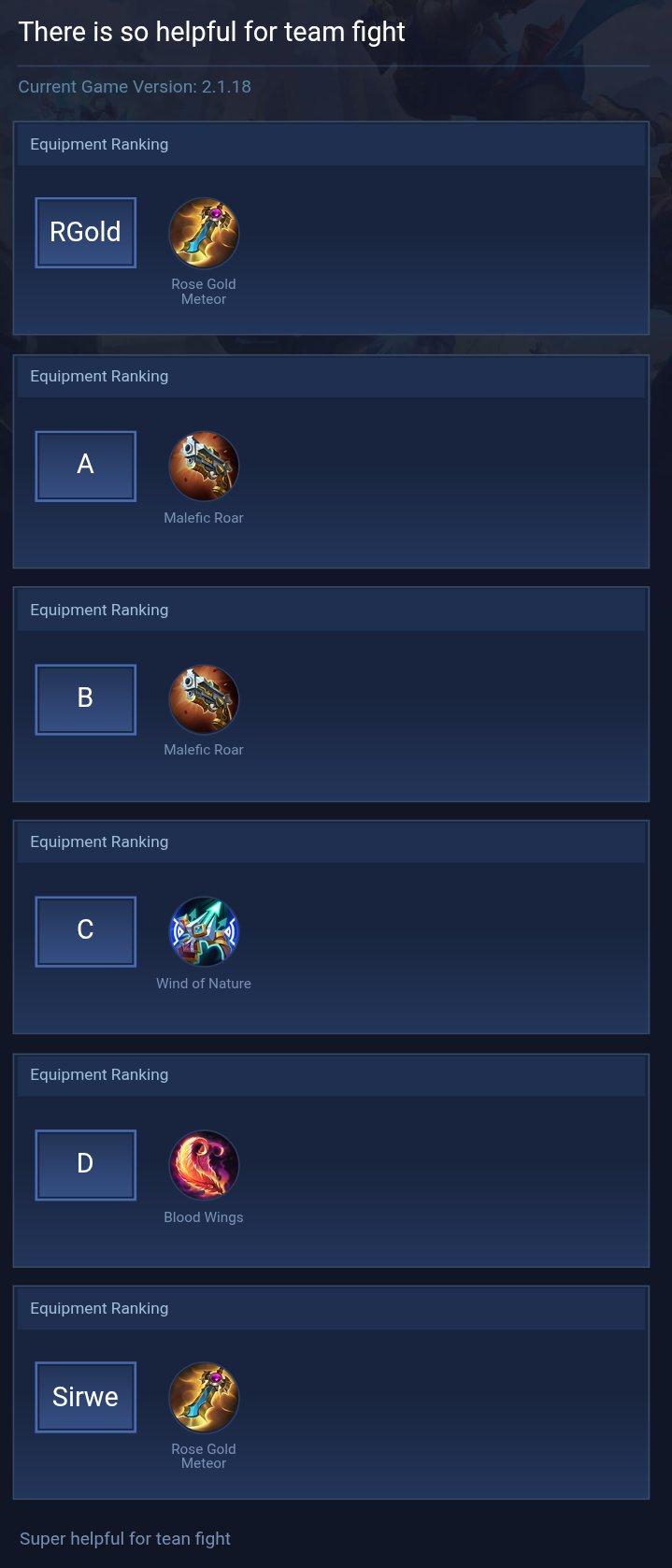 There is so helpful for team fight