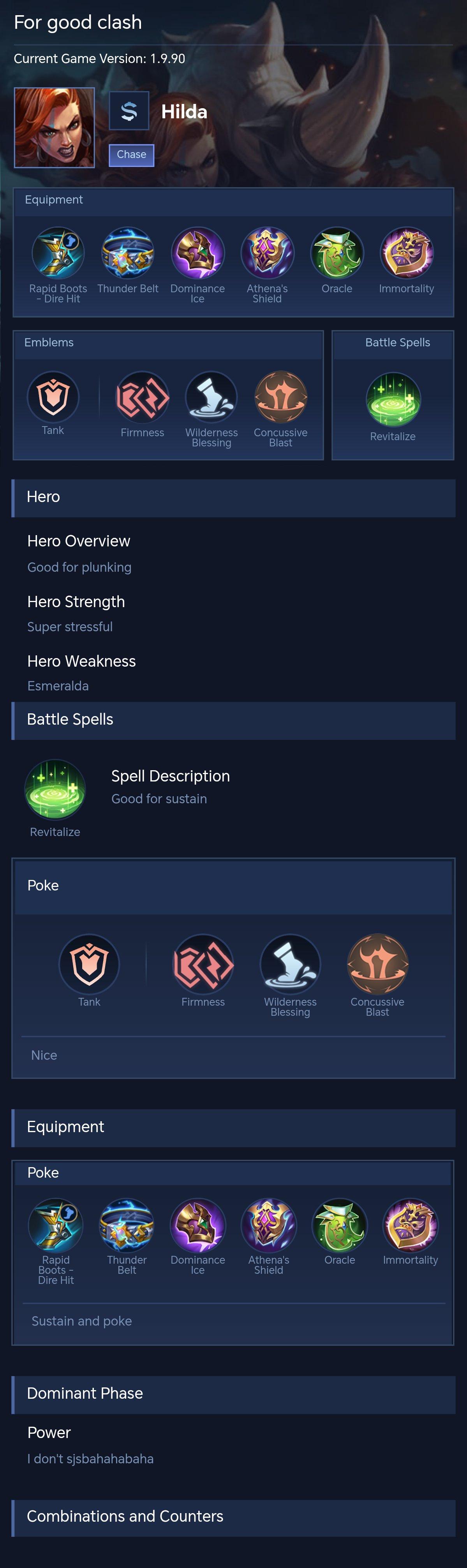 For good clash