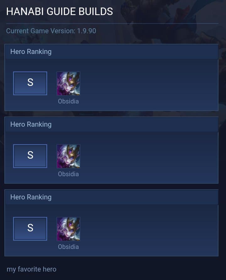 HANABI GUIDE BUILDS