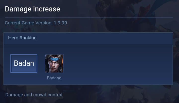 Damage increase