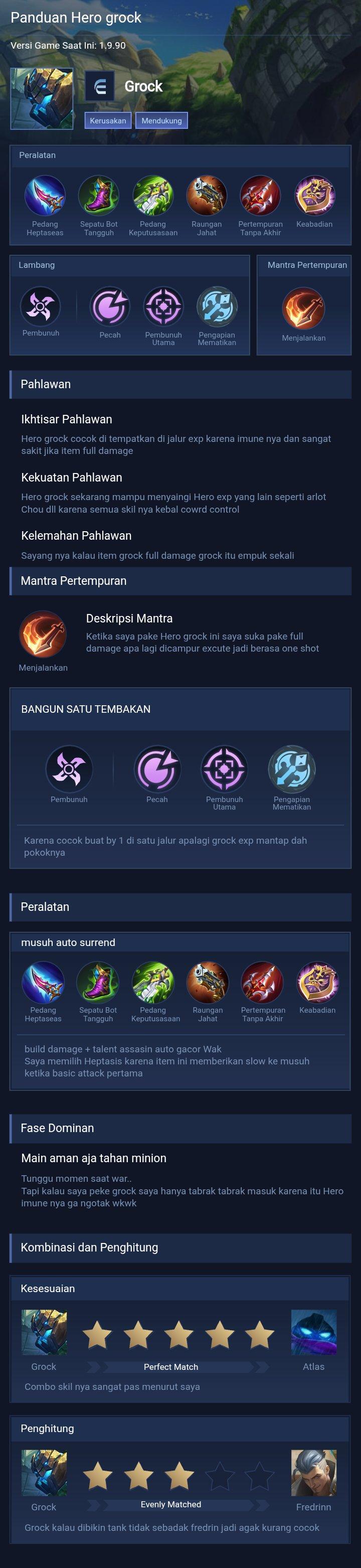 Panduan Hero grock