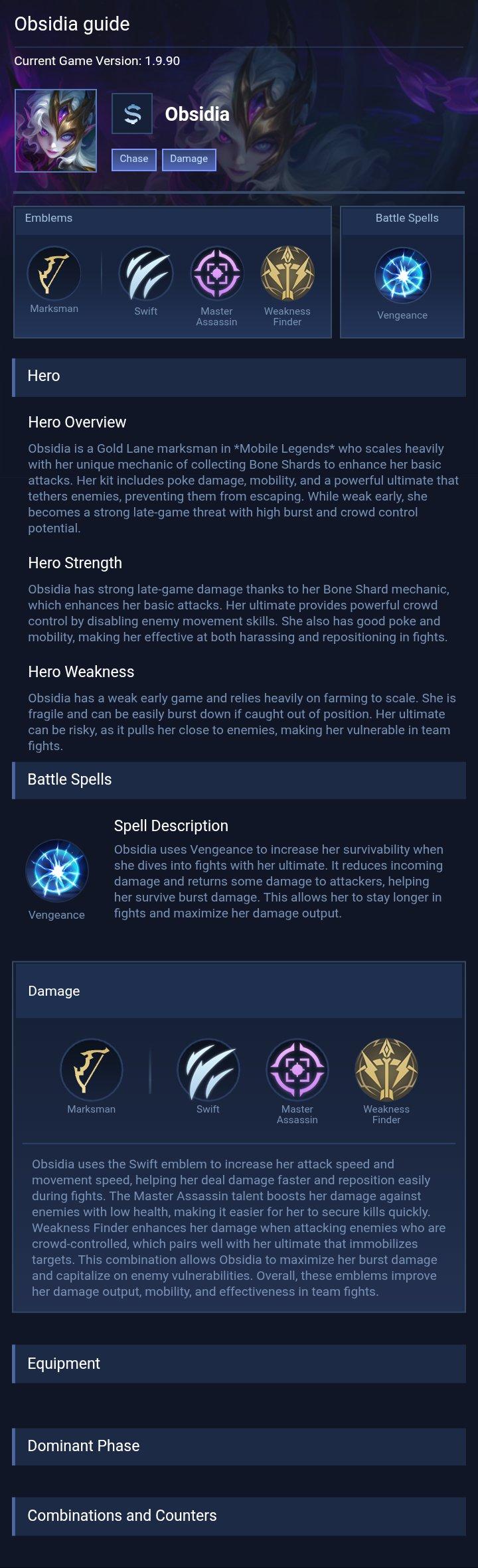 Obsidia guide