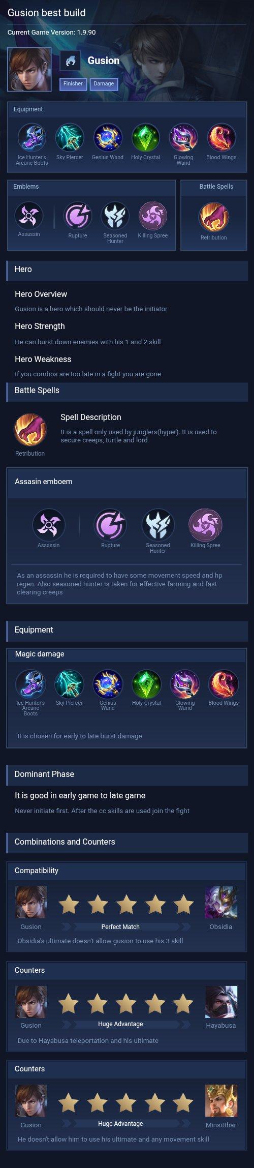 Gusion best build