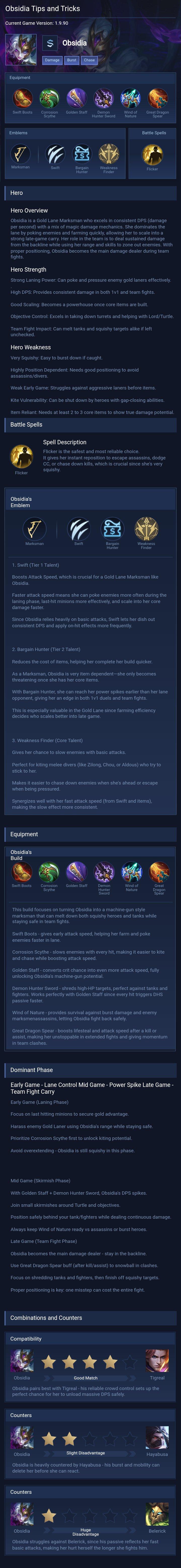 Obsidia Tips and Tricks