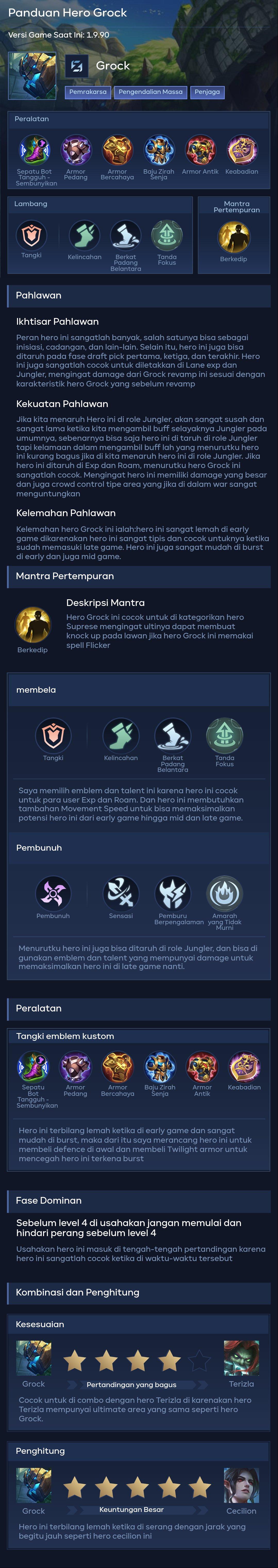 Panduan Hero Grock