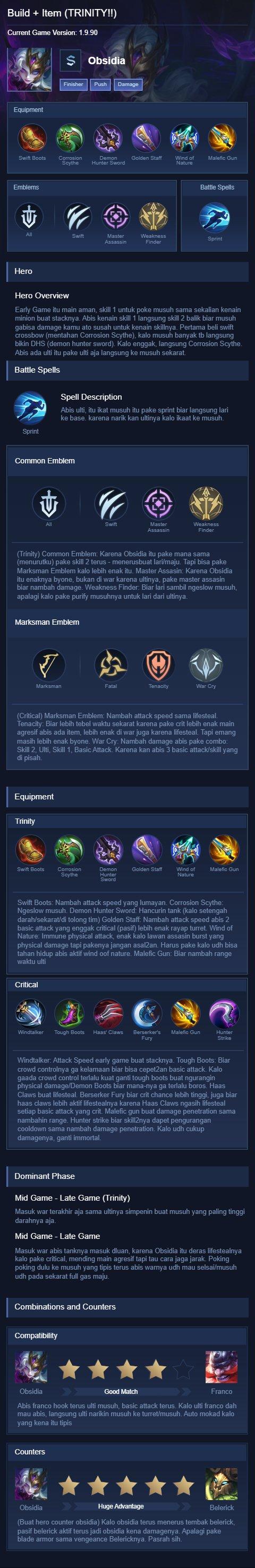 Build + Item (TRINITY!!)