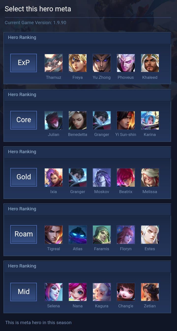 Select this hero meta
