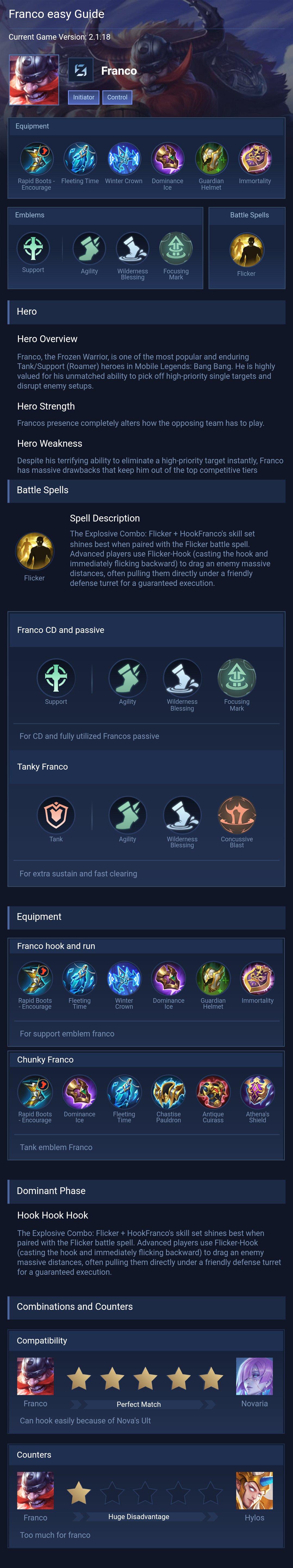 Franco easy Guide