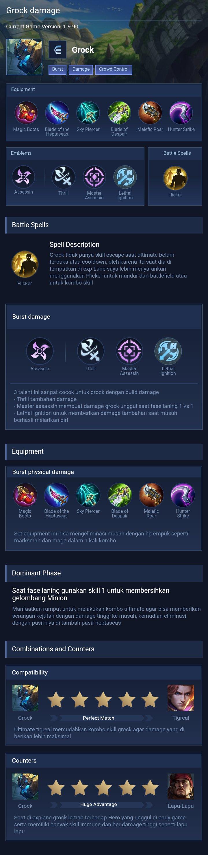 Grock damage
