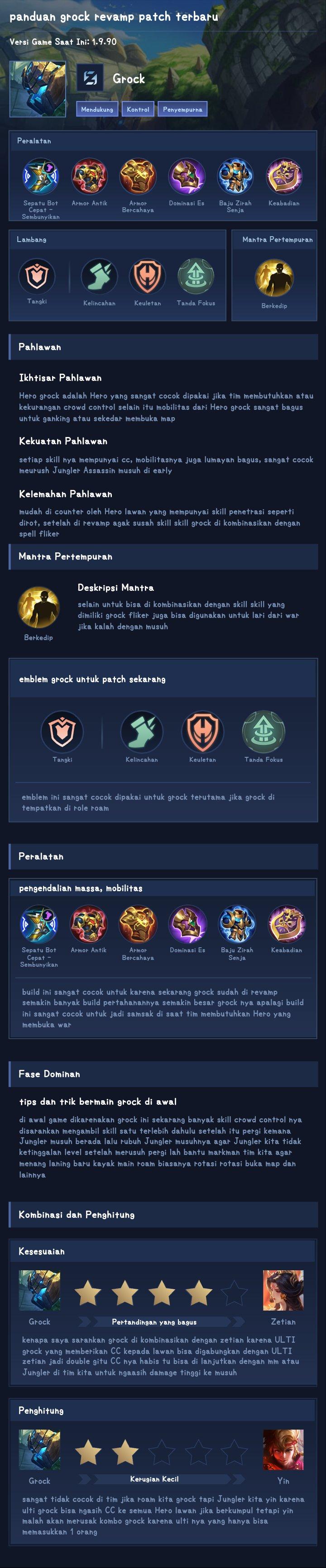 panduan grock revamp patch terbaru