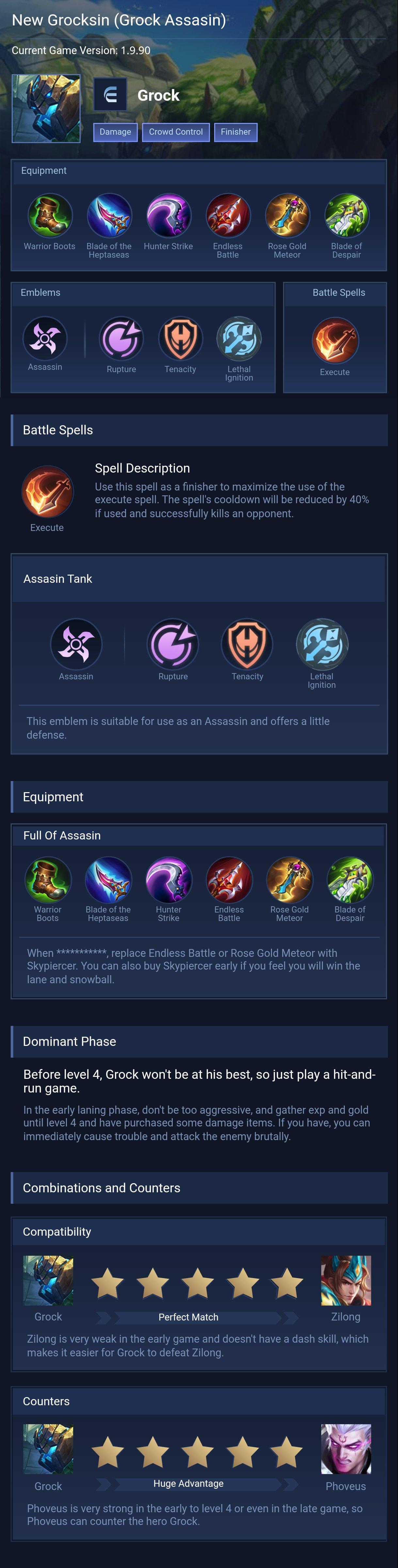 New Grocksin (Grock Assasin)
