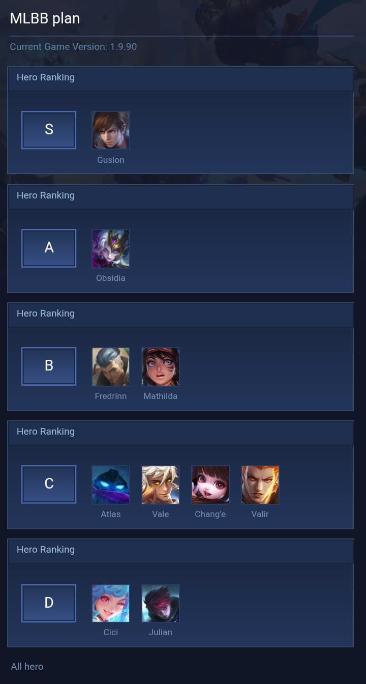 MLBB plan
