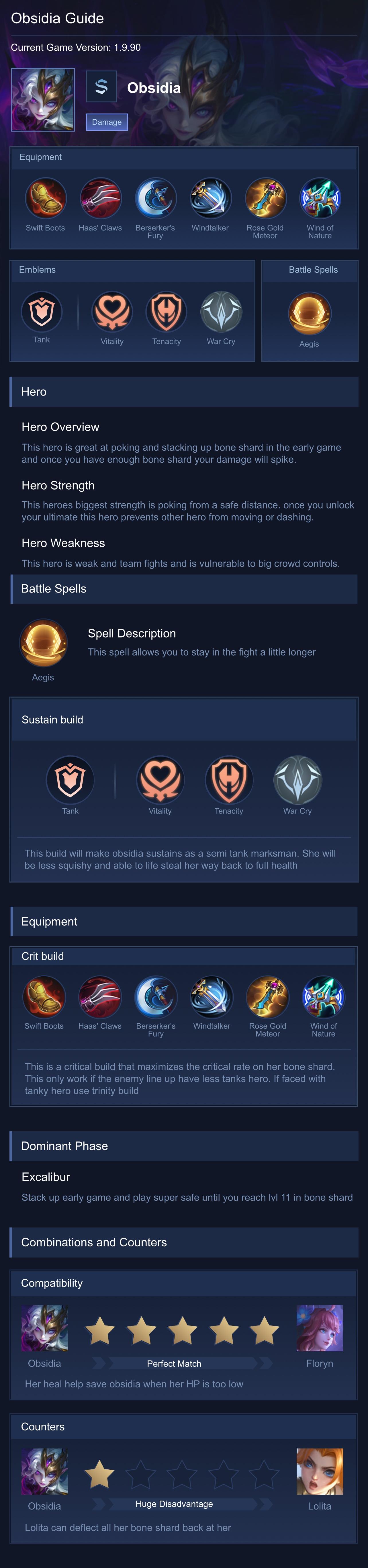 Obsidia Guide