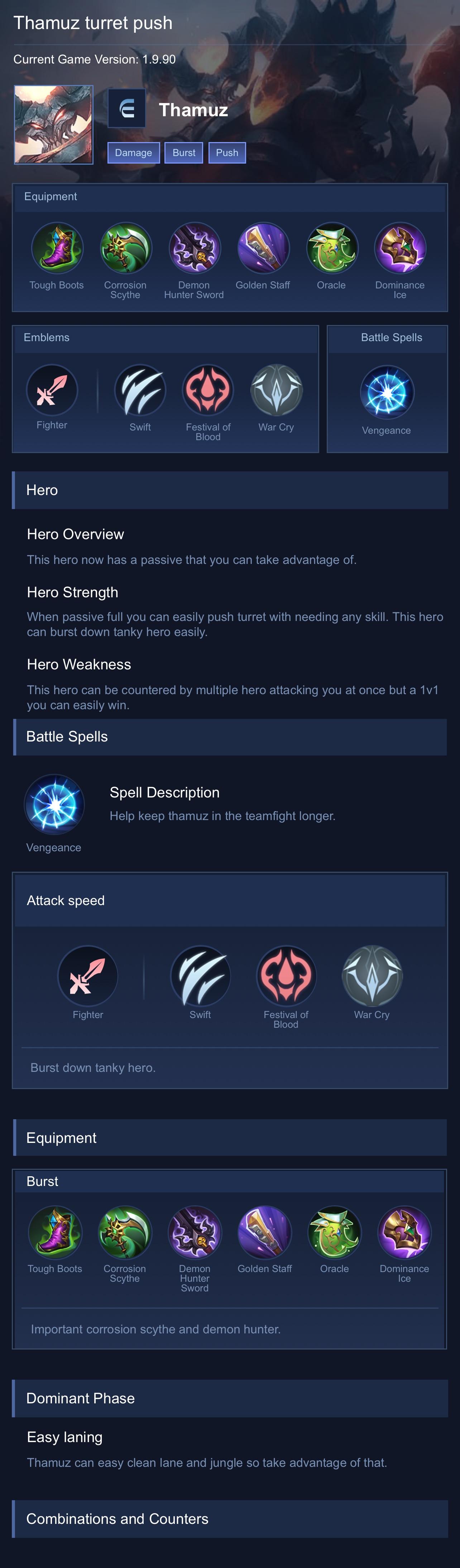 Thamuz turret push