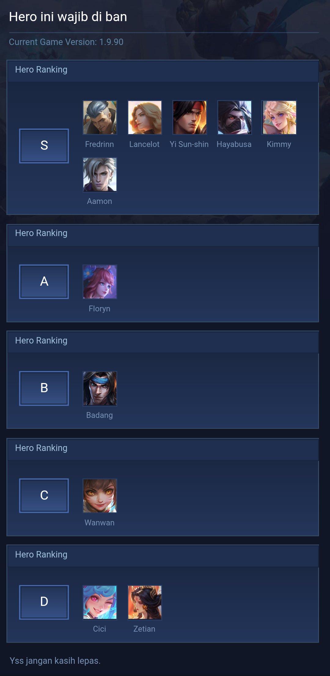 Hero ini wajib di ban