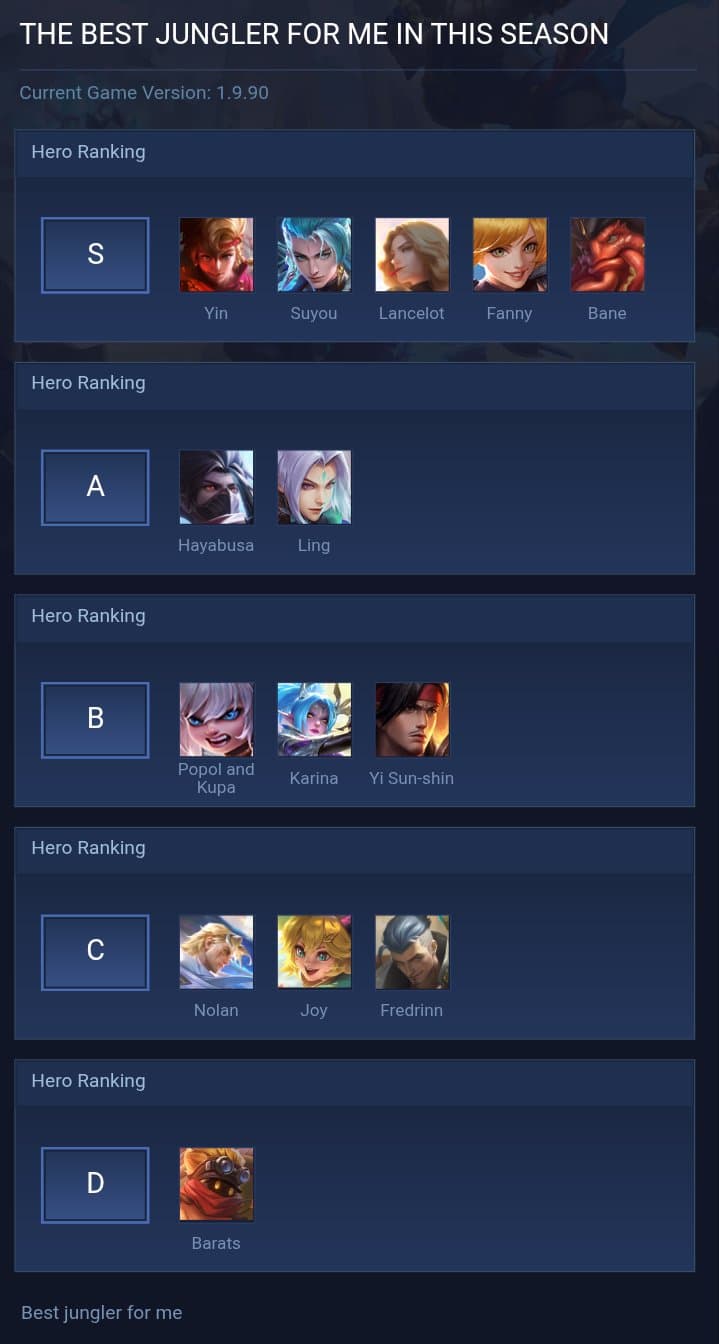 THE BEST JUNGLER FOR ME IN THIS SEASON