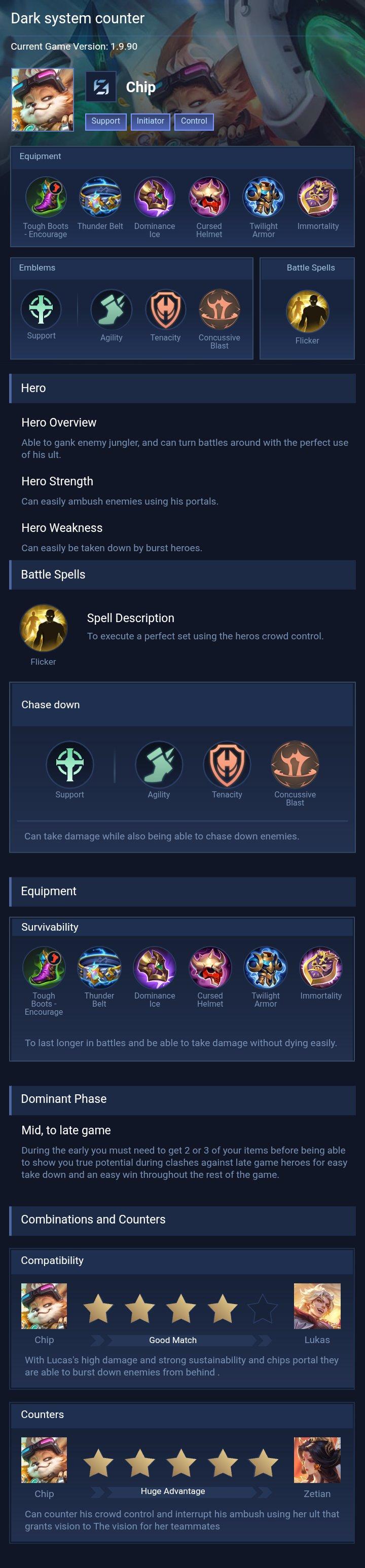 Dark system counter