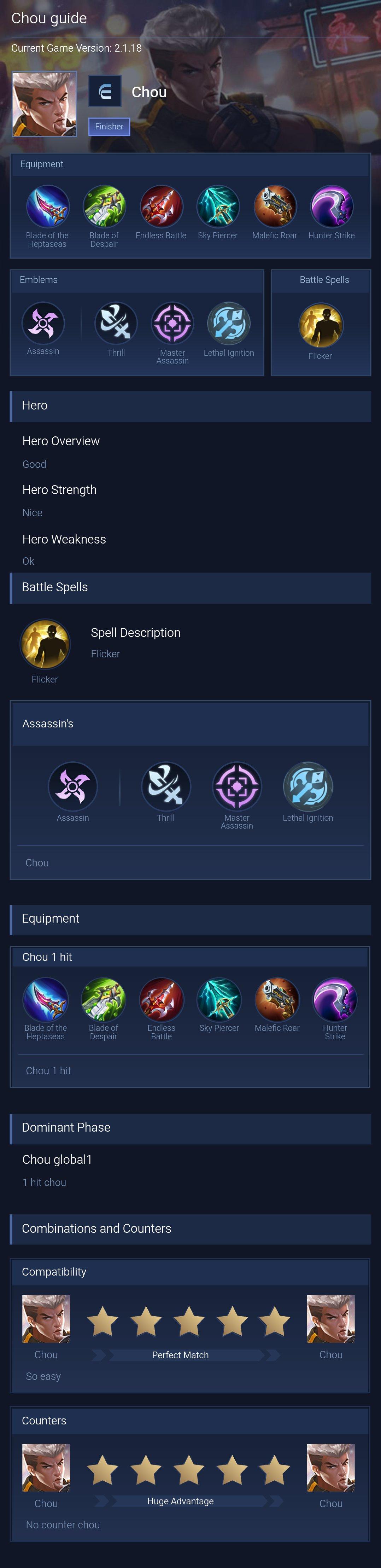 Chou guide
