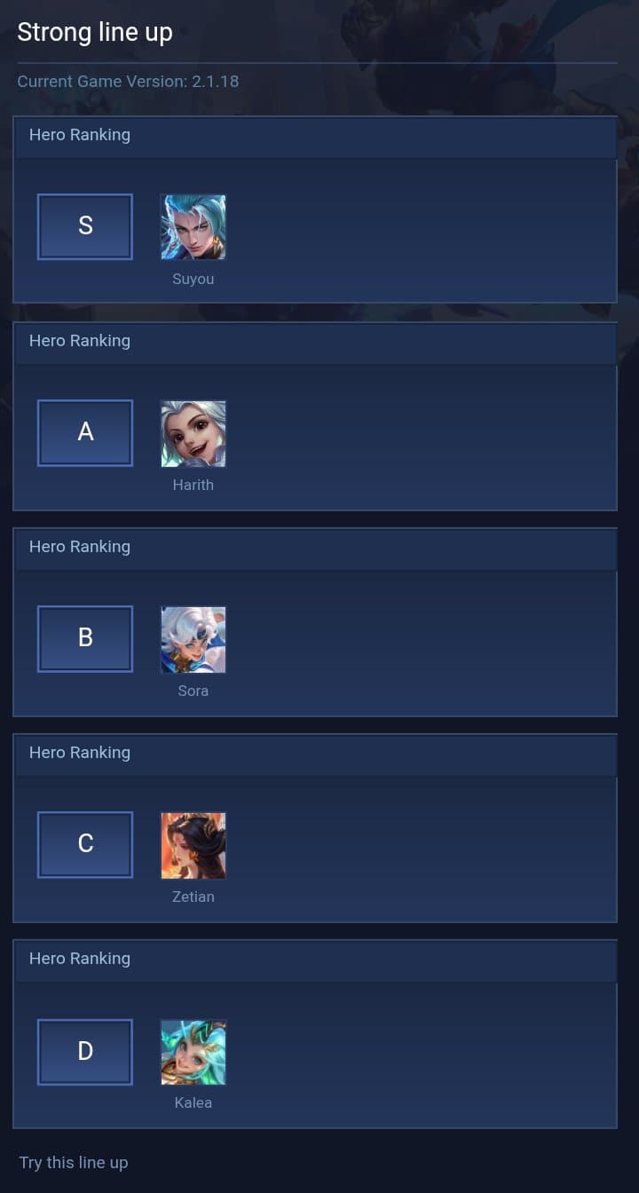 Strong line up