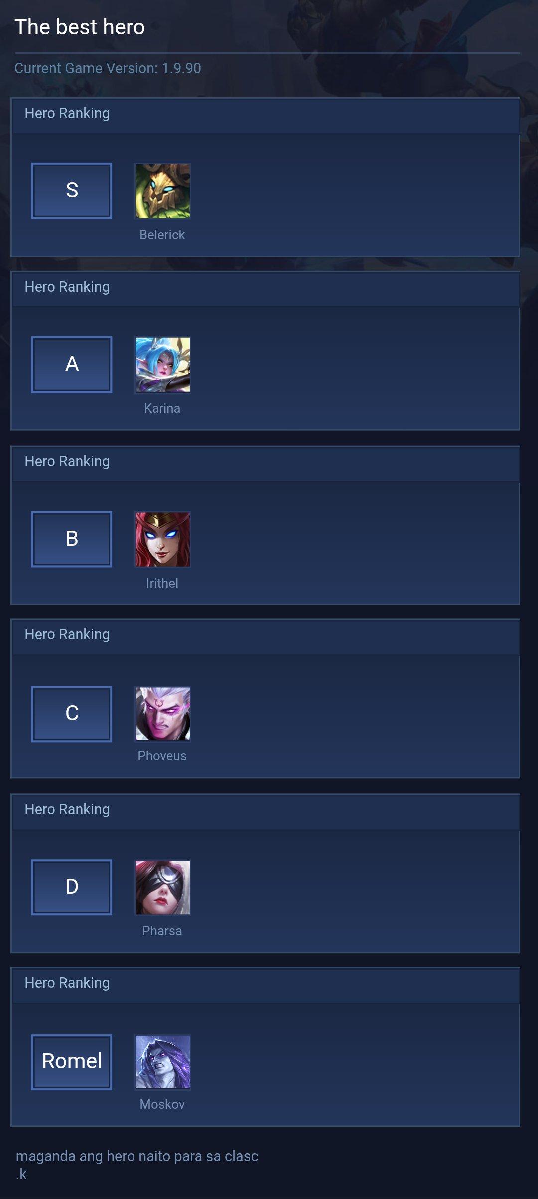 The best hero