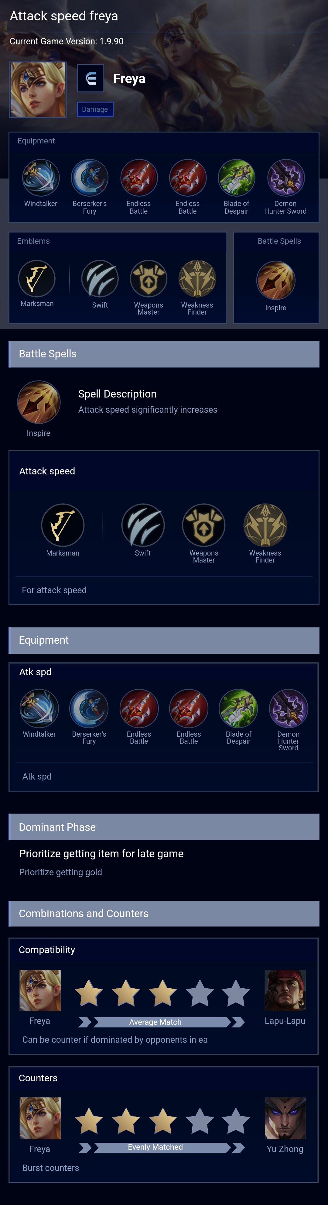 Attack speed freya