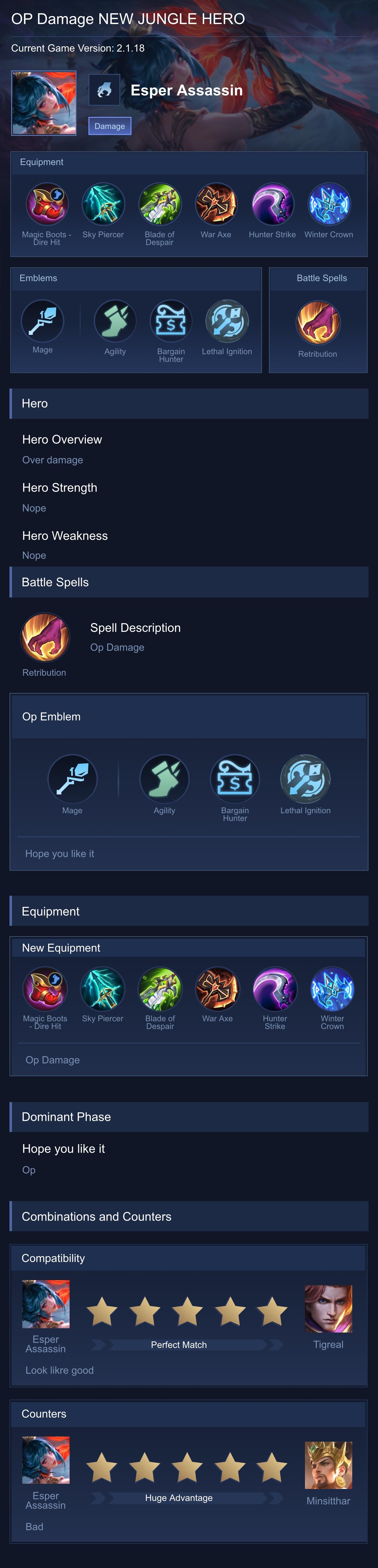 OP Damage NEW JUNGLE HERO