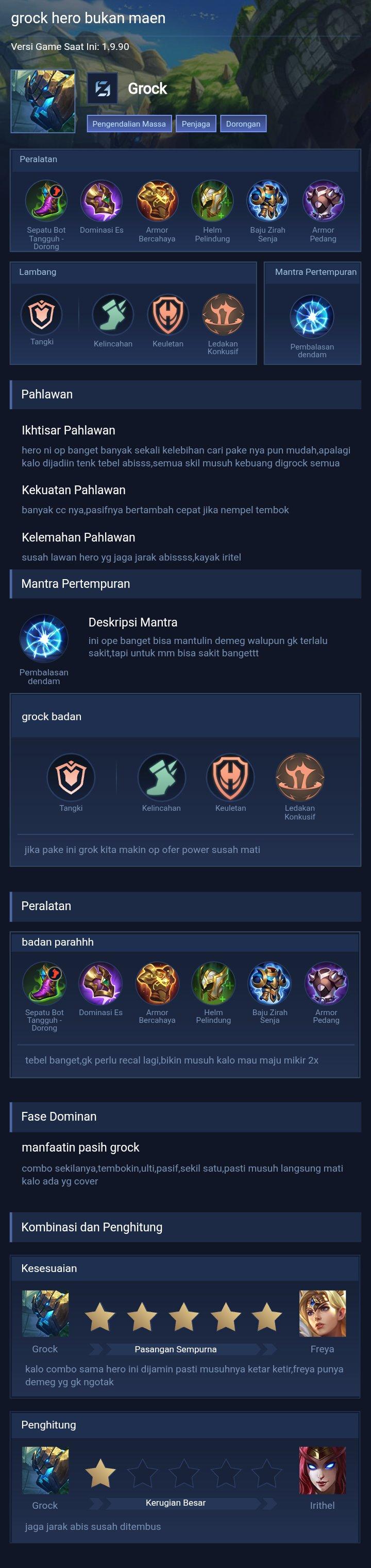 grock hero bukan maen