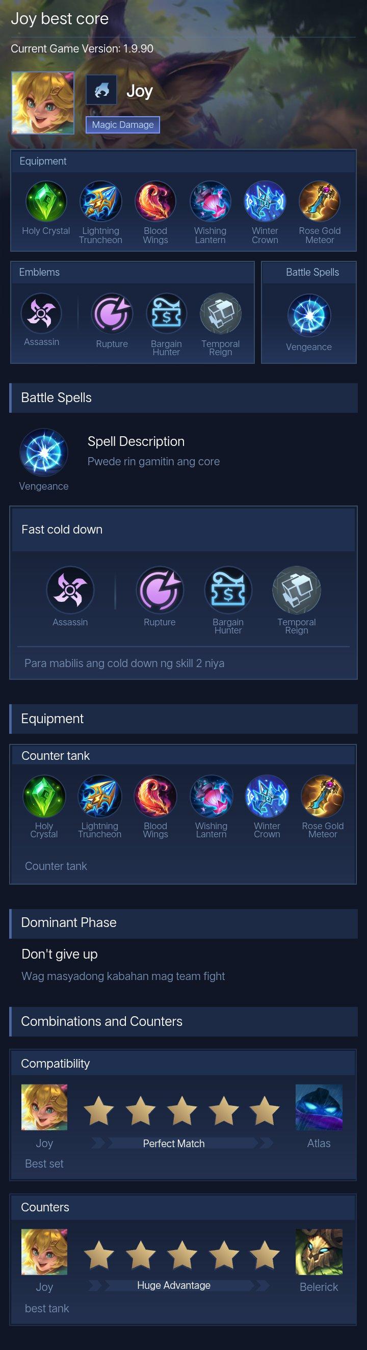 Joy best core