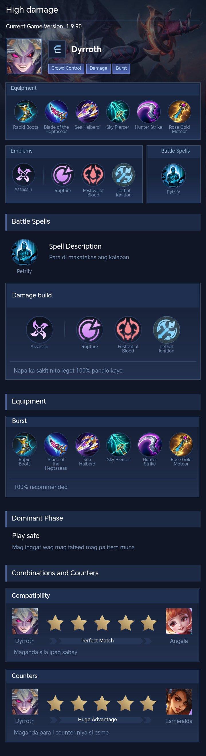 High damage