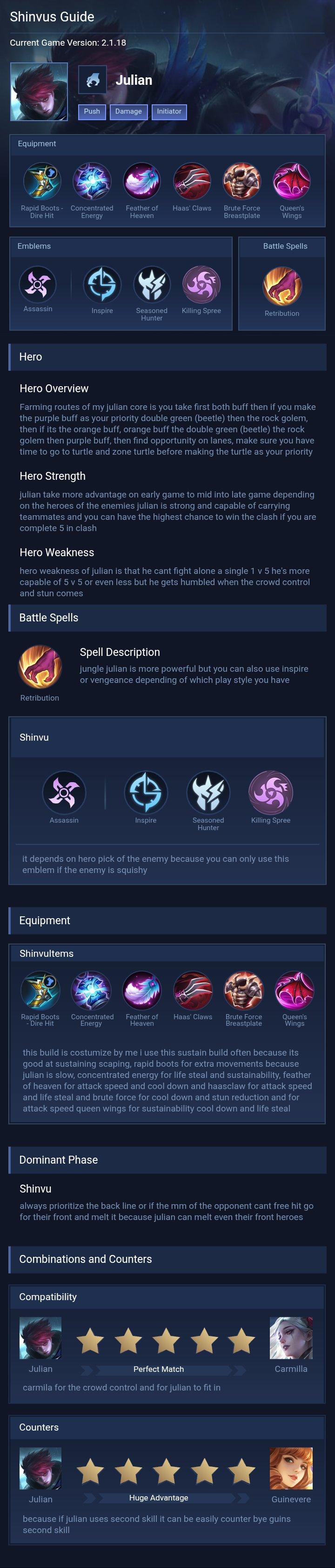 Shinvus Guide