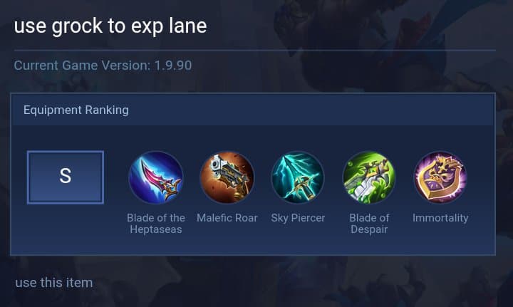 use grock to exp lane