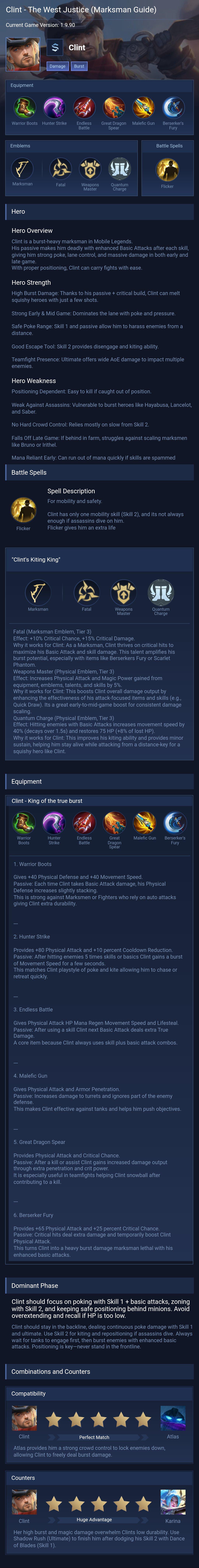 Clint - The West Justice (Marksman Guide)