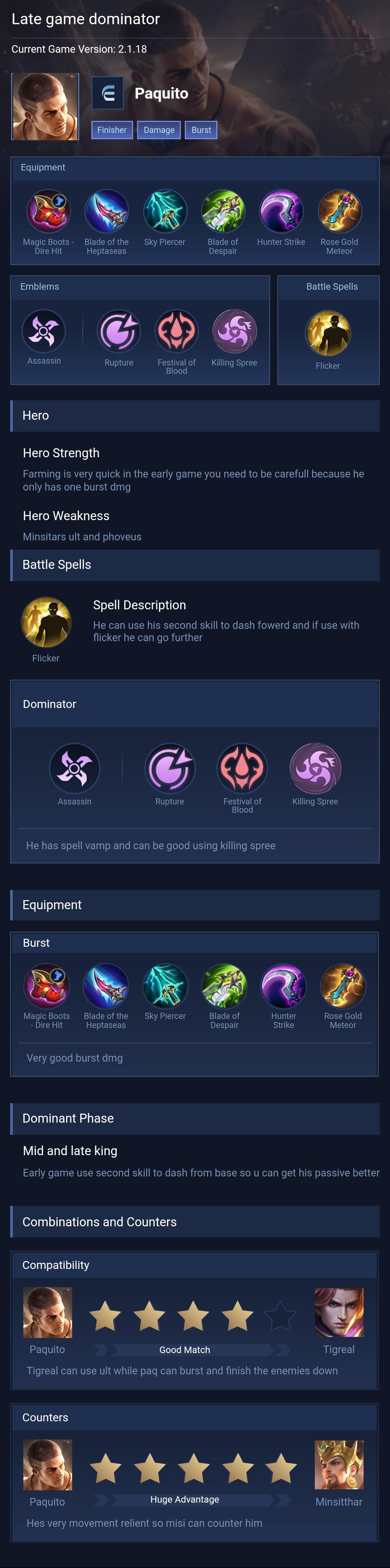 Late game dominator