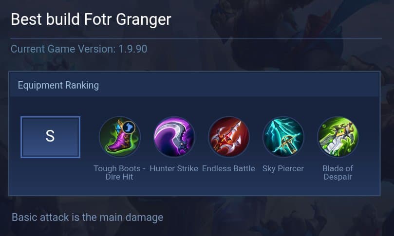 Best build Fotr Granger