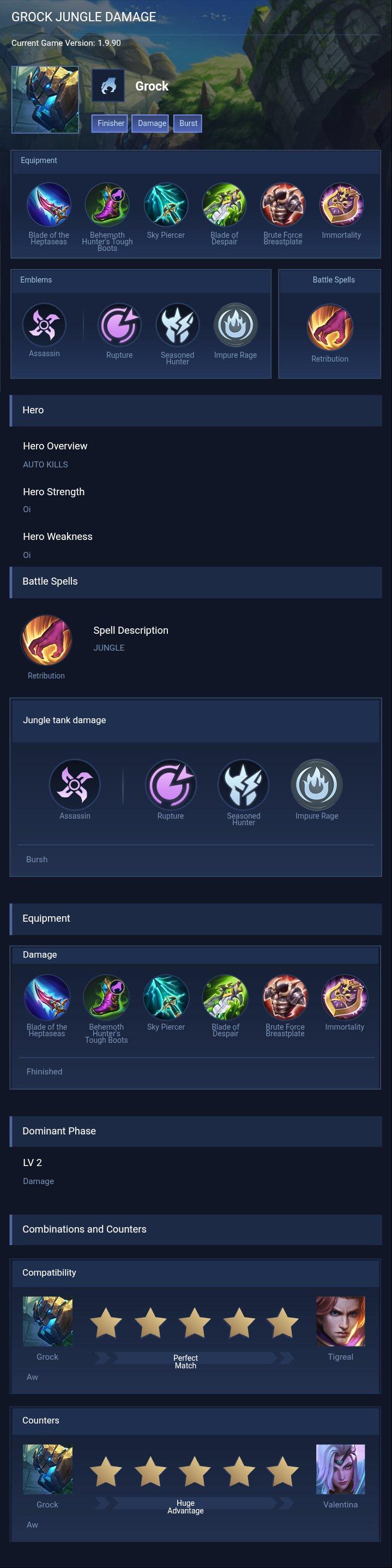 GROCK JUNGLE DAMAGE