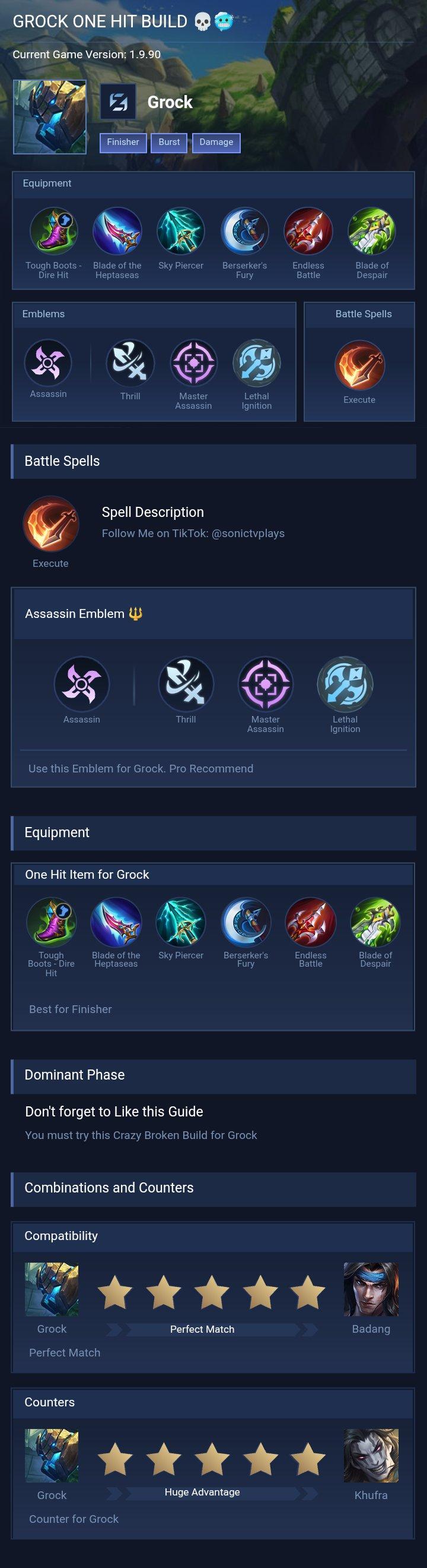 GROCK ONE HIT BUILD 💀🥶