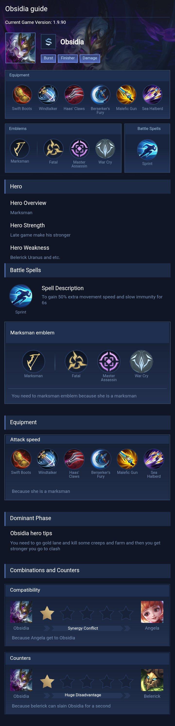 Obsidia guide