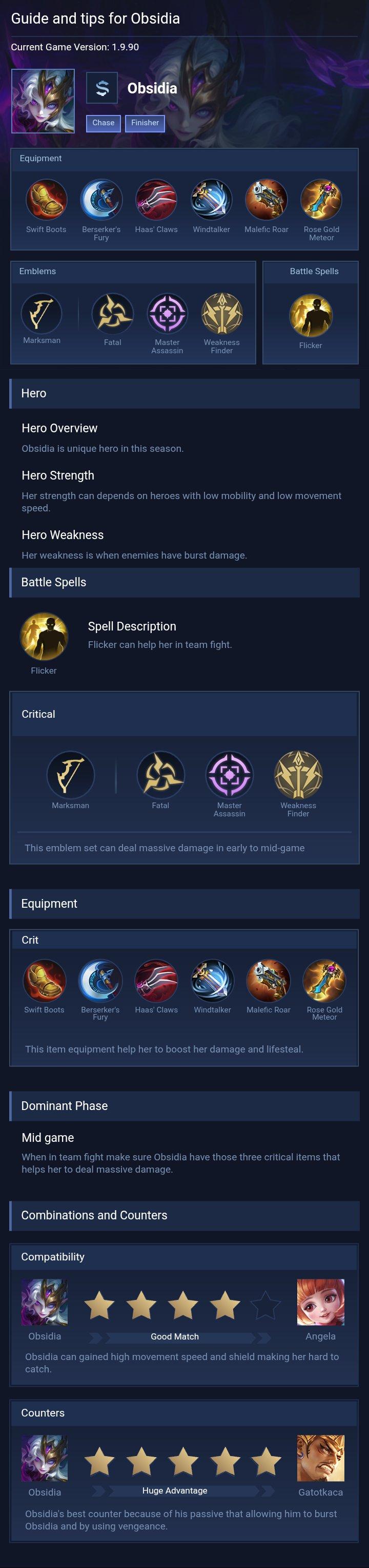 Guide and tips for Obsidia