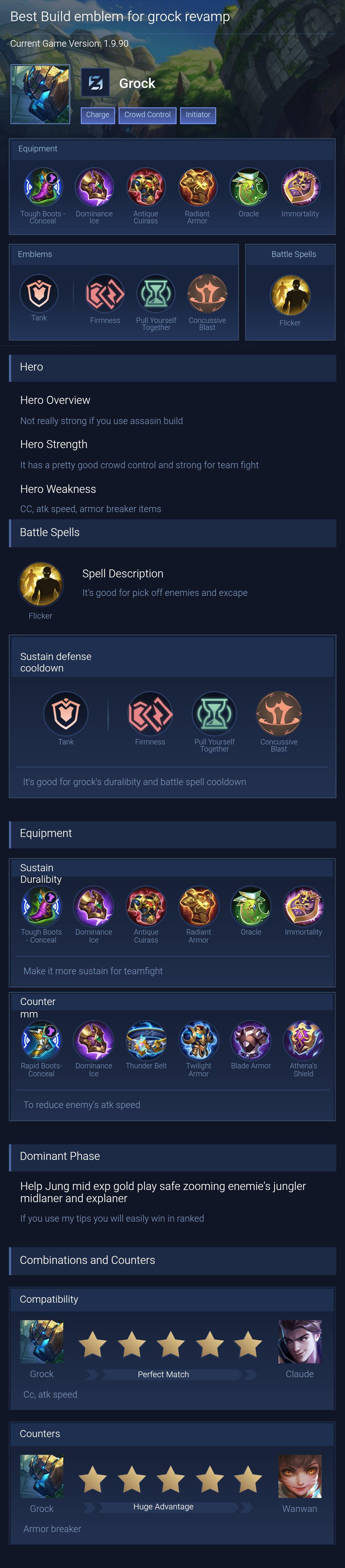 Best Build emblem for grock revamp