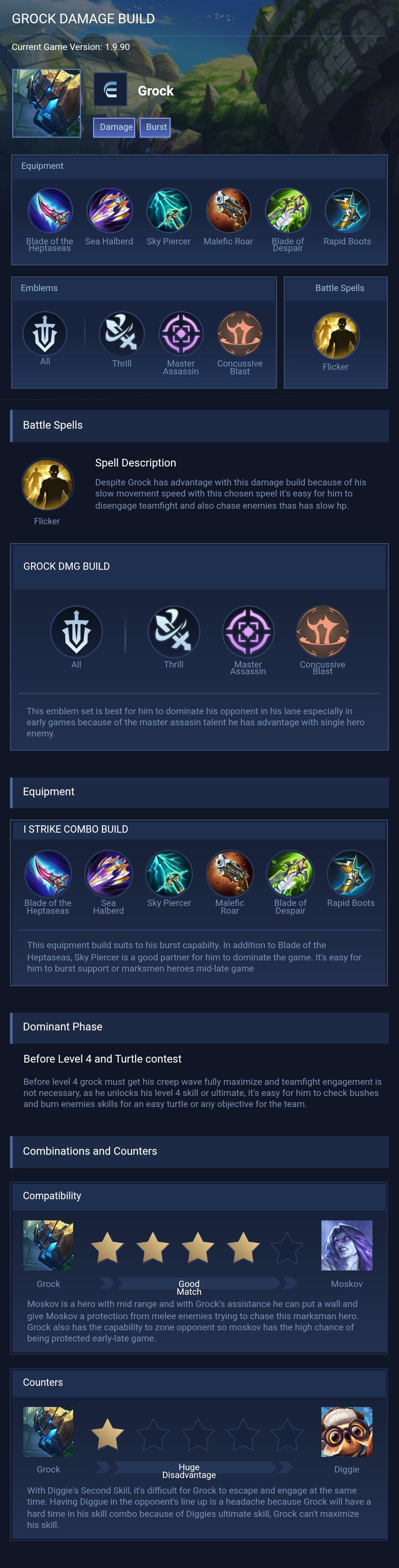 GROCK DAMAGE BUILD