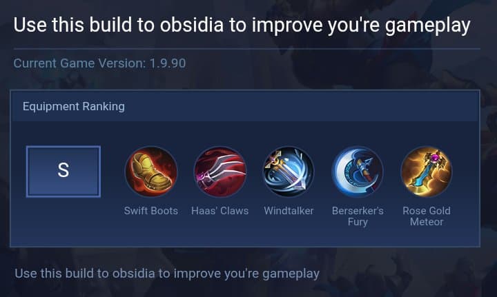 Use this build to obsidia to improve you're gameplay