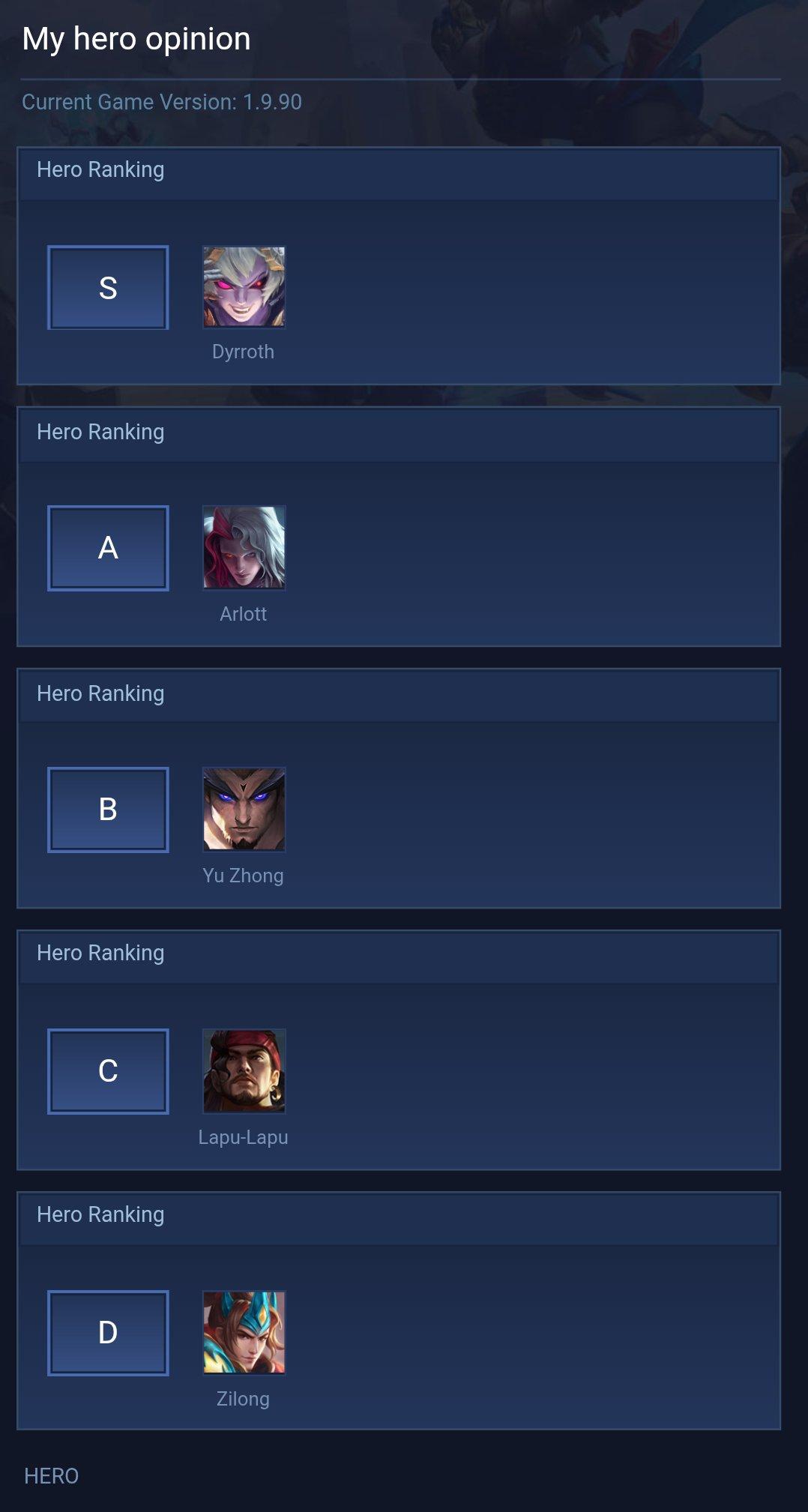 My hero opinion