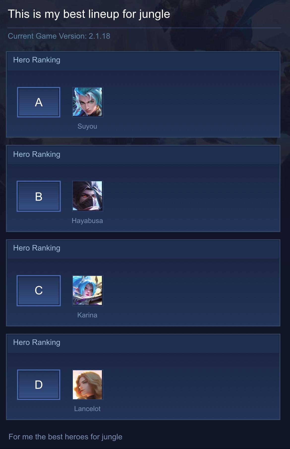This is my best lineup for jungle