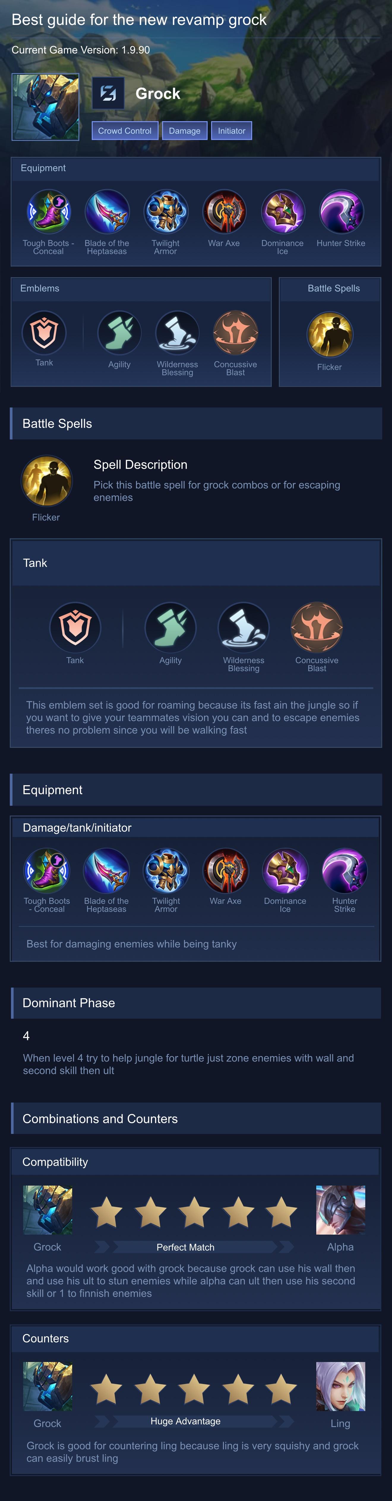 Best guide for the new revamp grock